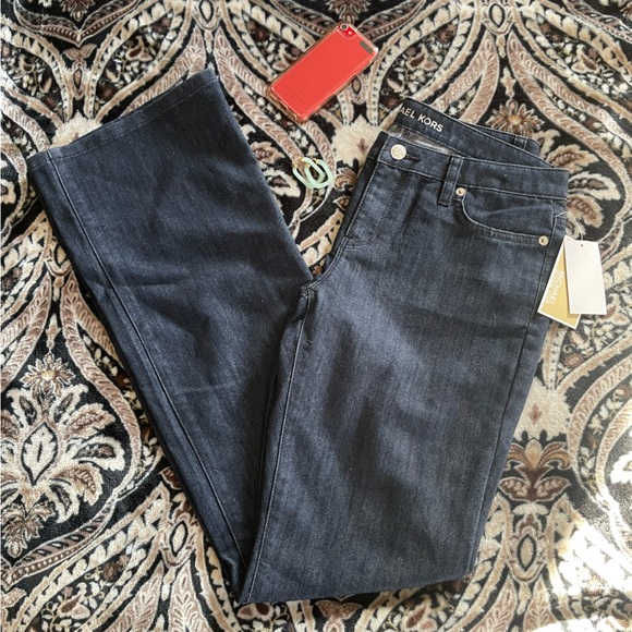 Michael Kors Denim - Michael Kors Indigo Wide Leg Boot Jeans